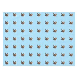 Wren Bird Singing Loud und schöne Song Sky Blue Tischdecke