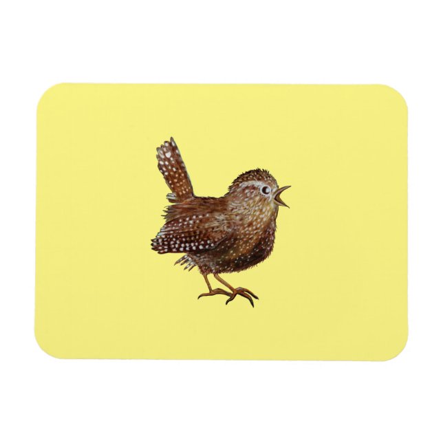 Wren Bird (Troglodytes Troglodytes) Magnet (Horizontal)