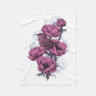 Wren-Bouquet Fleecedecke