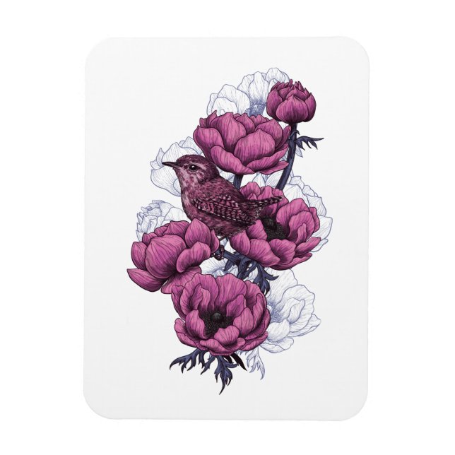 Wren-Bouquet Magnet (Vertikal)