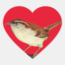 Wren Herz-Aufkleber