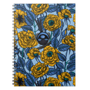 Wren in den Rose Notizblock
