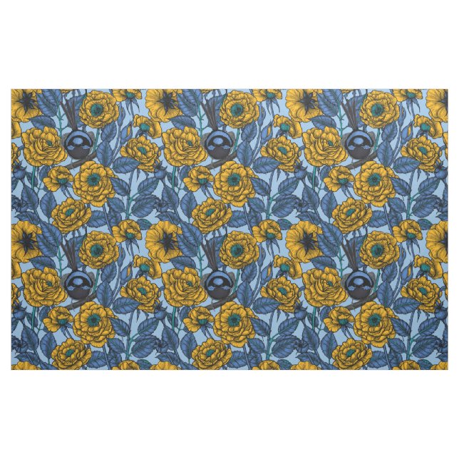Wren in den Rose Stoff (Fat Quarter (45,7 x 55,9 cm))