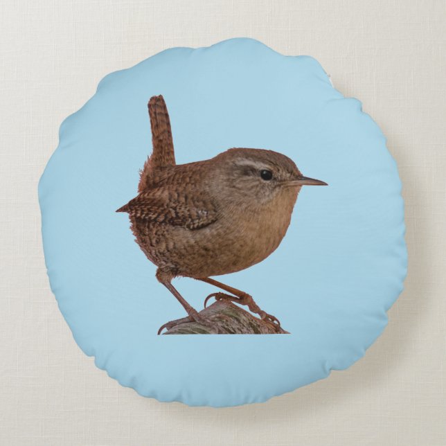 Wren Rundes Kissen (Rückseite)