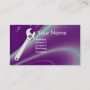 WRENCH METAL MECHANICES,PLUMBERS MONOGRAM VISITENKARTE