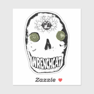 Wrenchcat Skully Sticker
