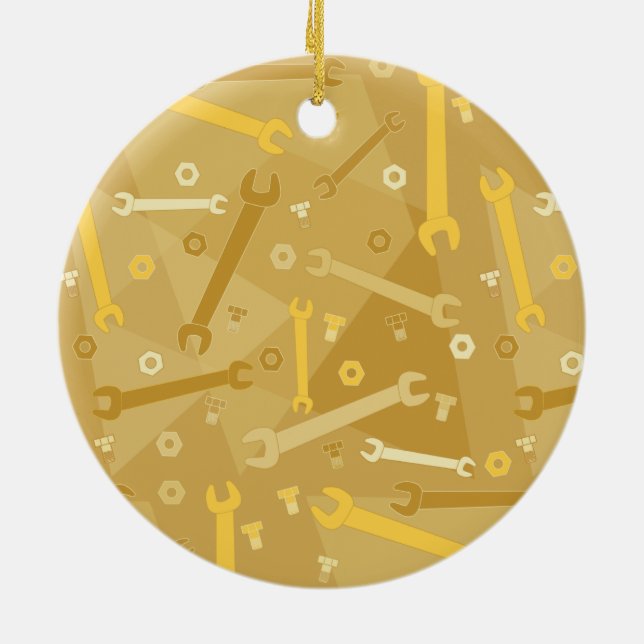 Wrenches, Nuts und Bolzen Keramik Ornament (Hinten)