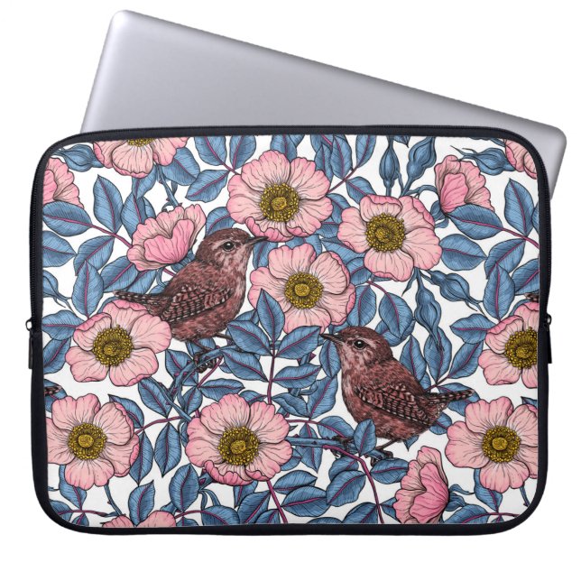 Wrens in den Rose Laptopschutzhülle (Vorderseite)