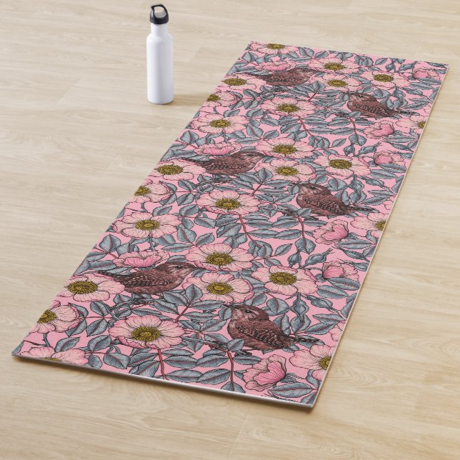Wrens in den Rose Yogamatte (Beispiel)