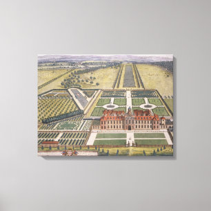 Wrest House in Bedfordshire, graviert von Johannes Leinwanddruck