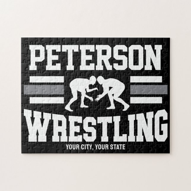 Wrestler ADNAME School Athlete Wrestling Team (Horizontal)