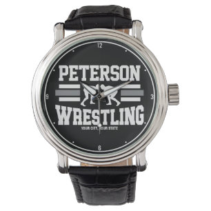 Wrestler ADNAME School Athlete Wrestling Team Armbanduhr