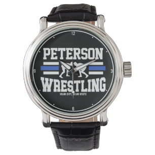 Wrestler ADNAME School Athlete Wrestling Team Armbanduhr
