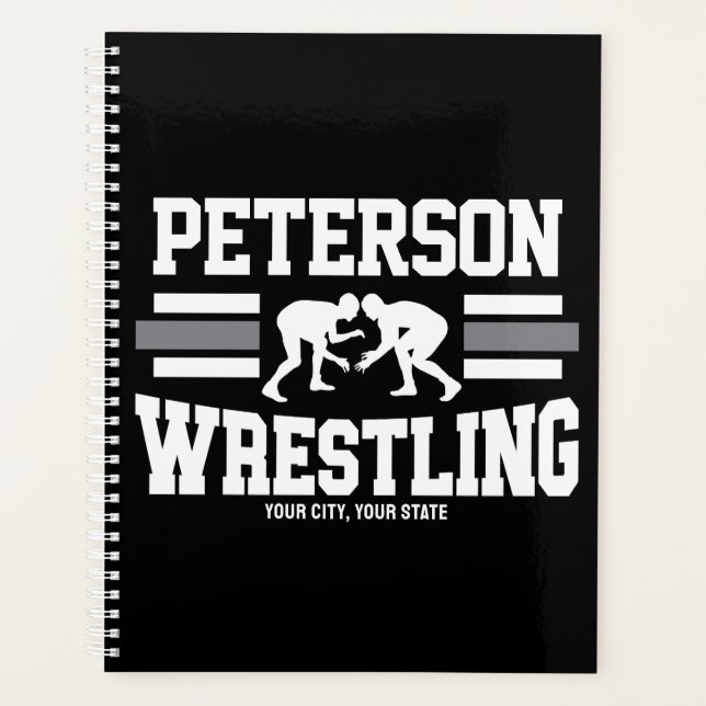 Wrestler ADNAME School Athlete Wrestling Team Planer (Vorderseite)