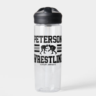Wrestler ADNAME School Athlete Wrestling Team Trinkflasche