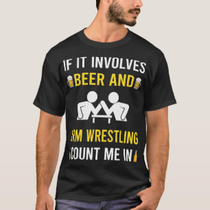 Wrestler-Armbanduhr für Bier und Arme-Wrestling T-Shirt