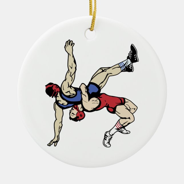 Wrestler Keramik Ornament (Vorne)