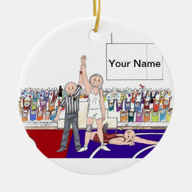 Wrestler - männlich keramik ornament (Vorne)