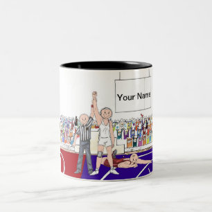 Wrestler - männlicher Schlüsselanhänger Zweifarbige Tasse