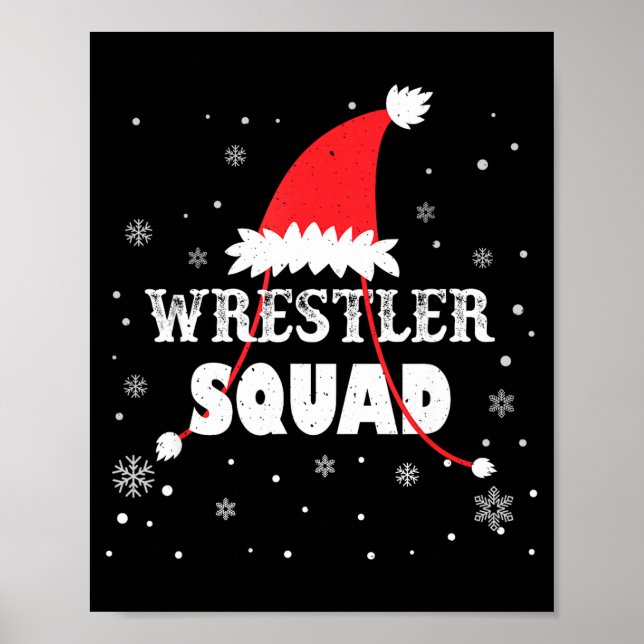Wrestler Squad Christmas Wrestling Matching Xmas  Poster (Vorne)