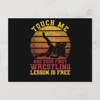 Wrestler Touch Ihr erster Wrestling Lickio Postkarte