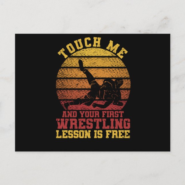 Wrestler Touch Ihr erster Wrestling Lickio Postkarte (Vorderseite)