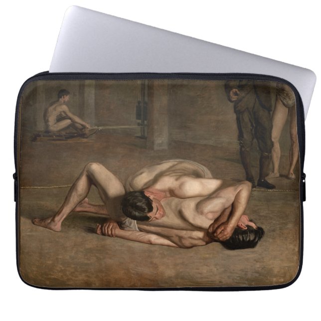 Wrestler (von Thomas Eakins) Laptopschutzhülle (Vorderseite)
