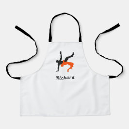 Wrestler Wrestling Silhouetten Sport Individuelle  Schürze