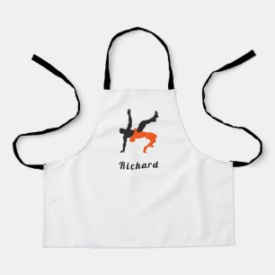 Wrestler Wrestling Silhouetten Sport Individuelle Schürze