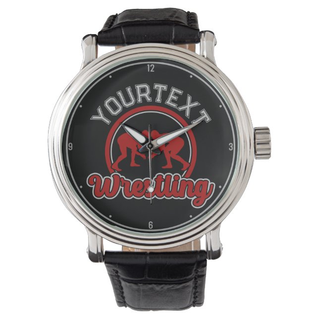Wrestling ADD NAME Grapple Champion Team Player Armbanduhr (Vorderseite)