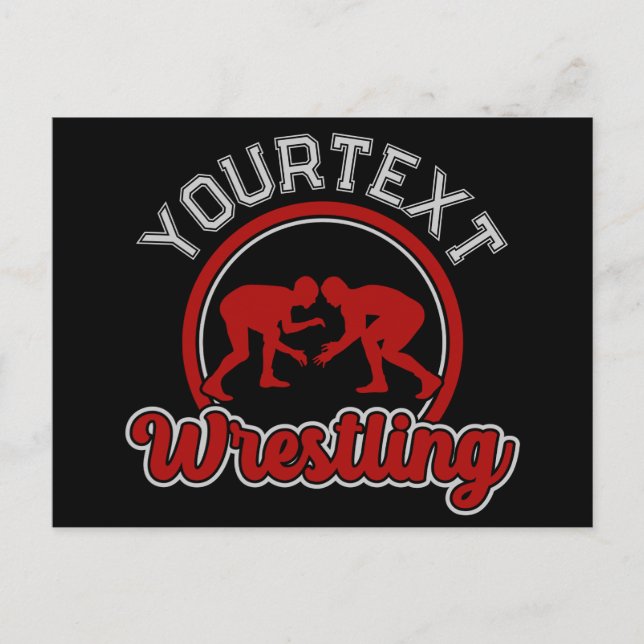 Wrestling ADD NAME Grapple Champion Team Player Postkarte (Vorderseite)