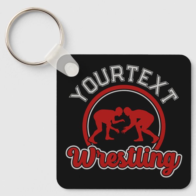 Wrestling ADD NAME Grapple Champion Team Player Schlüsselanhänger (Vorderseite)