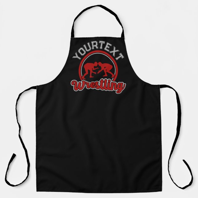 Wrestling ADD NAME Grapple Champion Team Player Schürze (Vorderseite)