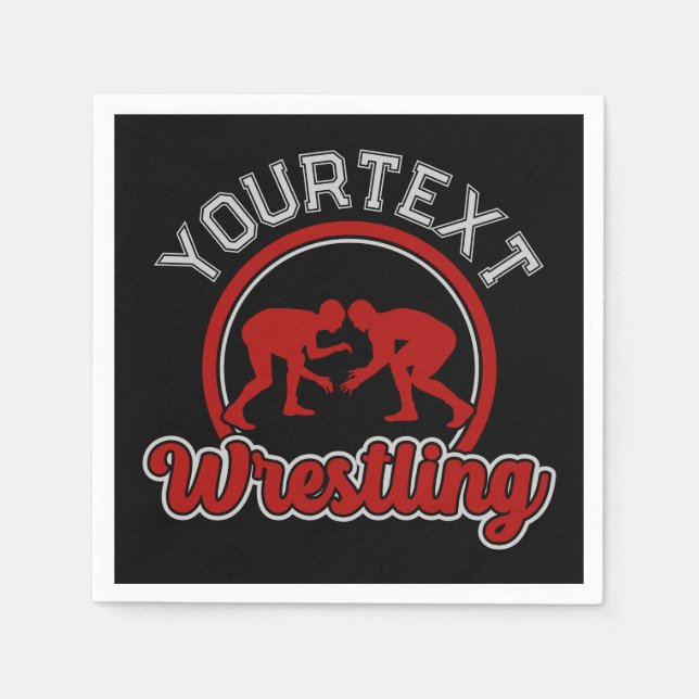 Wrestling ADD NAME Grapple Champion Team Player Serviette (Vorderseite)