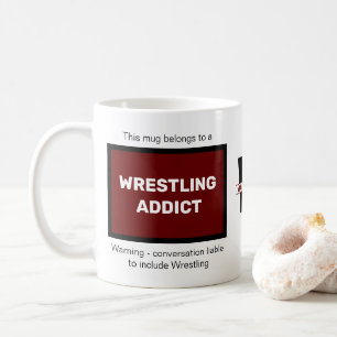 Wrestling Addict Hinzufügen des Monogramms Kaffeetasse
