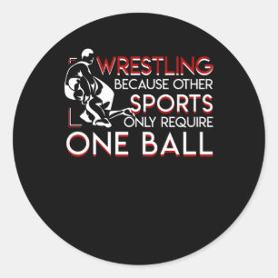 Wrestling Andere Sportarten benötigen nur einen Ba Runder Aufkleber