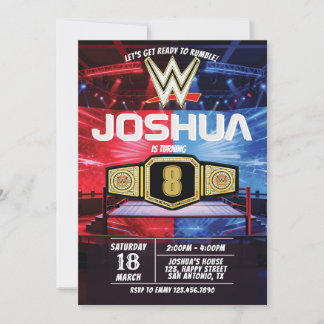 Wrestling Battle Birthday Invitation