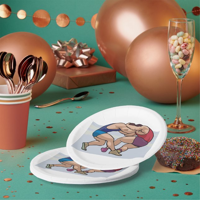 Wrestling Bout Pappteller (Von Creator hochgeladen)