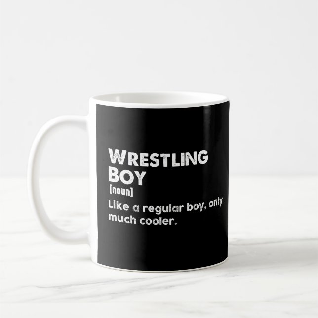 Wrestling Boy Definition Funny Wrestler Kaffeetasse (Links)