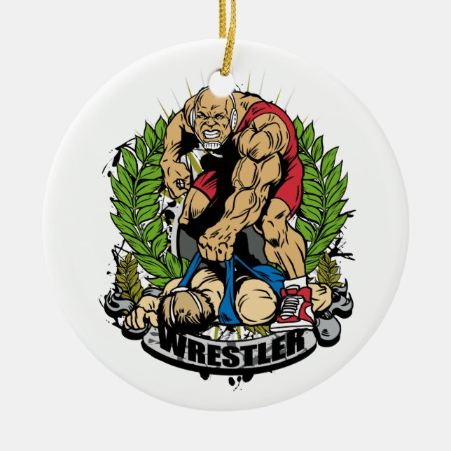 Wrestling-Champion Keramikornament (Vorne)