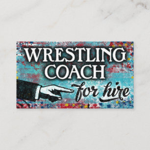 Wrestling Coach für Vermietung von Visitenkarten - Visitenkarte