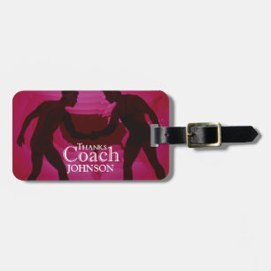 Wrestling dank Coach Silhouette Red Gepäckanhänger
