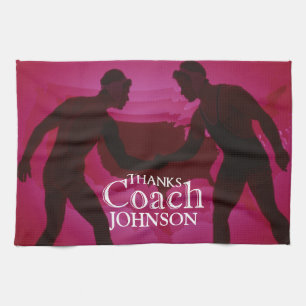Wrestling dank Coach Silhouette Red Küchentuch