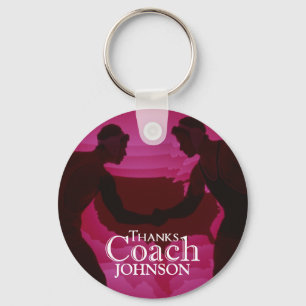 Wrestling dank Coach Silhouette Red Schlüsselanhänger