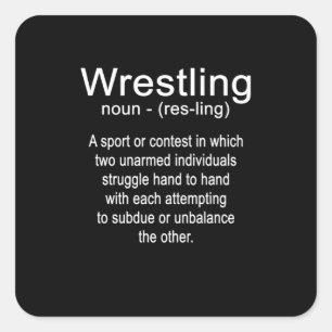 Wrestling Definition Fight Wrestle Martial Art Quadratischer Aufkleber