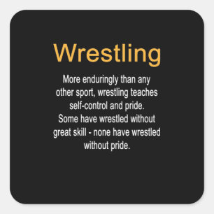 Wrestling Definition Self Control Coach Quadratischer Aufkleber