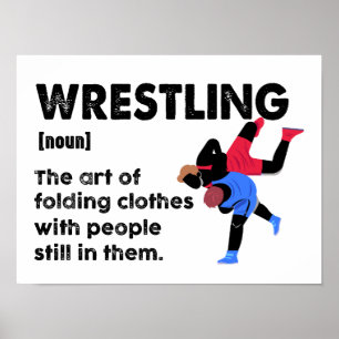 Wrestling Funny Dictionary Definition Wrestler Poster