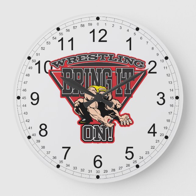 Wrestling holen es an große wanduhr (Vorderseite)