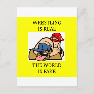 Wrestling ist kein Fake Postkarte