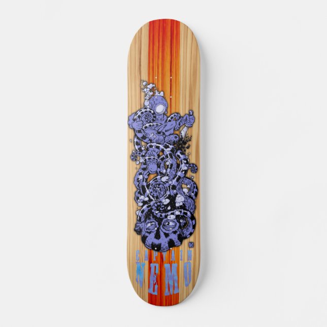 Wrestling Kapitäns Nemo eine Krake Skateboard (Vorderseite)